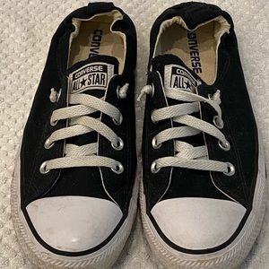 Converse All Stars black canvas slip-on’s. Women’s size 9